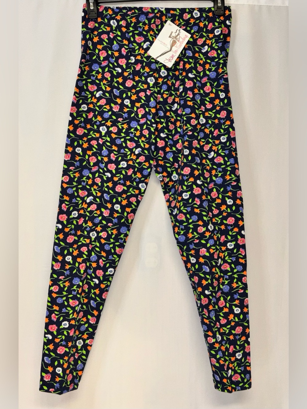 VTG 90s Diane von Furstenberg Color Authority Floral Cotton Leggings Pants L